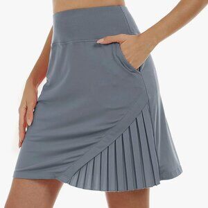 MoFiz Women's 20" Knee Length Golf Skorts Athletic Skirts Casual Active 4 Pocket